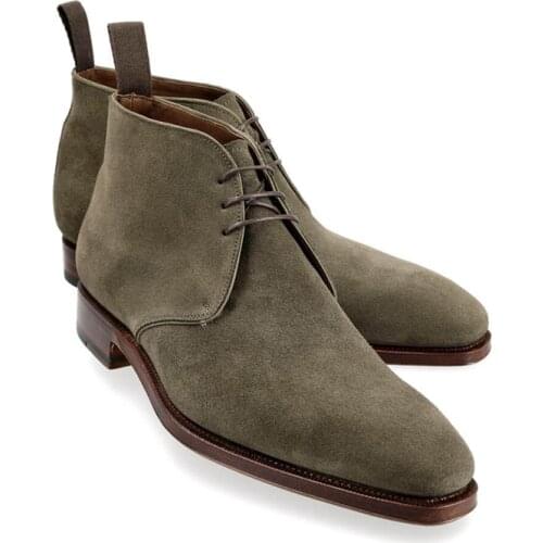 Ankle Suede Handmade Winter Fashion Mens Boots Shoes Add Velvet Work Basic Boots Designer High Top Shoes Men