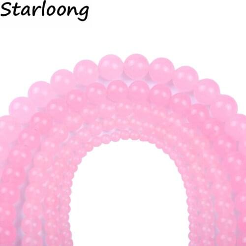 4,6,8,10,12 AAA new fashion wholesale natural round Pink Quartz loose stone beads For Bracelet Necklace DIY Jewelry Making