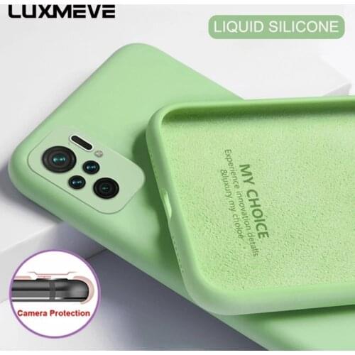 Original Liquid Silicone Cover For Xiaomi Redmi Note 10 9 8 7 Pro 10s 8T 9A 9C 8A 7A Mi 11 10T Note 10 Lite Poco M3 X3 Pro Case