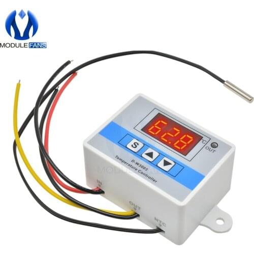 W3003 DC 12V LED Digital Temperature Controller Thermostat for Incubator Box thermoregulator Heating Cooling temperature sensor