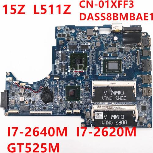 High quality For L511Z Laptop motherboard CN-01XFF3 01XFF3 1XFF3 With SR043 I7-2640M CPU 100% full Tested