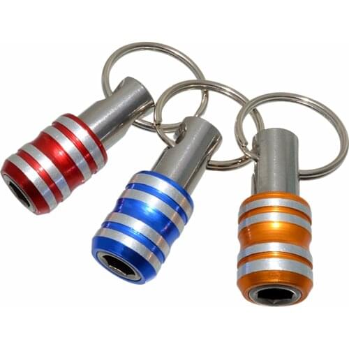 Hex Shank Screwdriver Bits Holder Aluminum Alloy Extension Bar Drill Screw Adapter Quick Release Keychain Easy Change