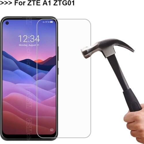 For ZTE A1 ZTG01 Tempered Glass Screen Protector HD Clear Tempered Glass Protective Film For ZTE A1 ZTG01 Screen Protector 6.5"