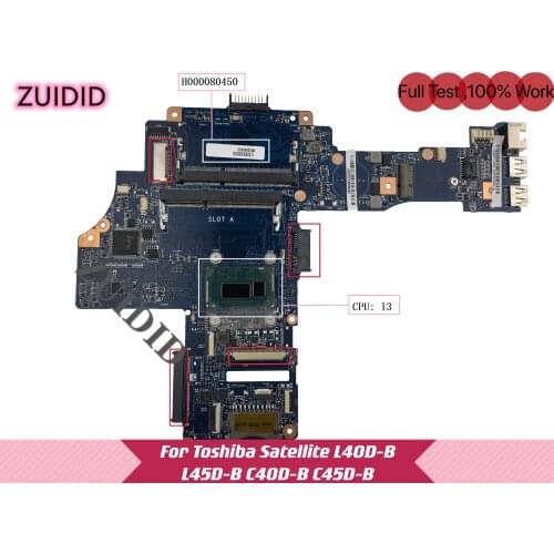 H000080450 CA10SU/CU For Toshiba Satellite E40-B S40-B-C40-B L45-B E45T-B L40-B with I3-4005U 30Pin Screen Port Motherboard