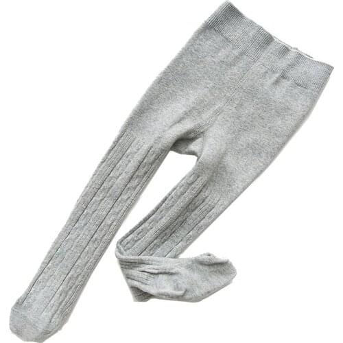 Autumn And Winter Cotton Girls' Leggings Boys' And Girls' All-Purpose Solid Striped Cotton Breathable Pantyhose Leggings