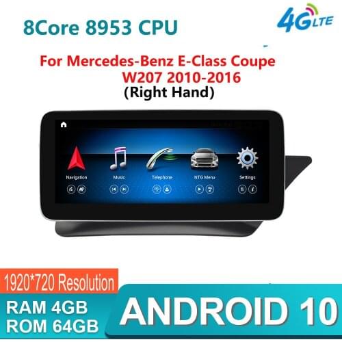 IPS Android 10 Car dvd radio multimedia GPS Navigation for Benz E Class Coupe W207 A207 C207 RHD 2009 2010 2011 2012 2013-2015