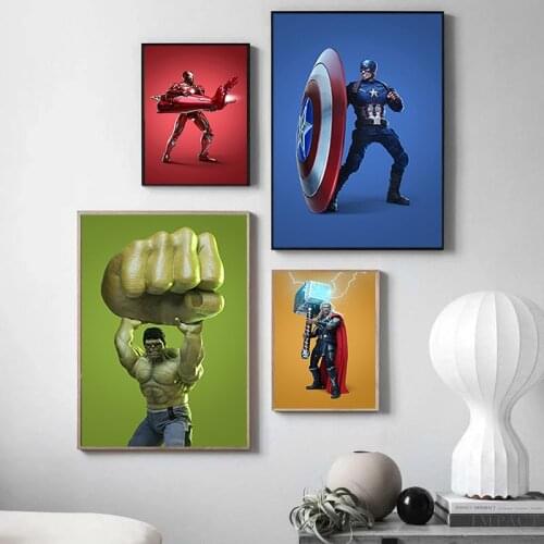 Superhero Avengers Canvas Painting Big Weapon Iron Man Captain America Art Poster Wall Picture Living Room Decoration