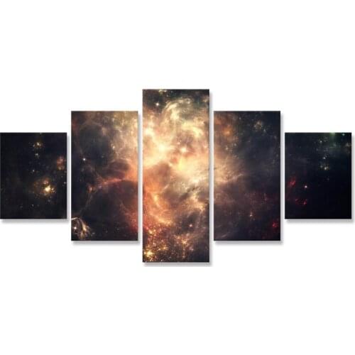 Outer Space Nebula Universe Canvas Prints Pictures Home Decor 5 Pieces Paintings For Living Room Wall Art Modular Poster