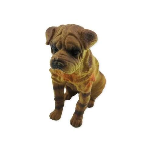 Chinese Shar-pei Animal Simulation Doll Home Decoration Dog Toys Cute Puppy Dog Model Simulation Model 2021