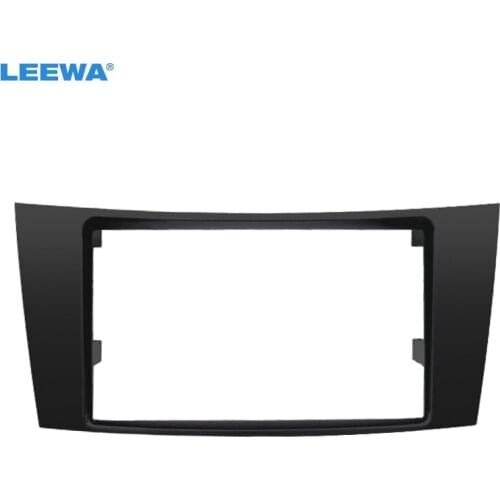 LEEWA Car 2Din Stereo CD/DVD Panel Fascia Stereo Frame For Mercedes BENZ E CLASS W211 CD Radio Dash Panel Installation Kits
