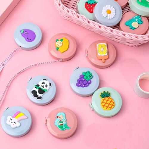 Cute Mini Tape Measure Fun Cartoon Portable Tape Measure Multifunctional Measuring Tool Measurements Leather Tape Measure
