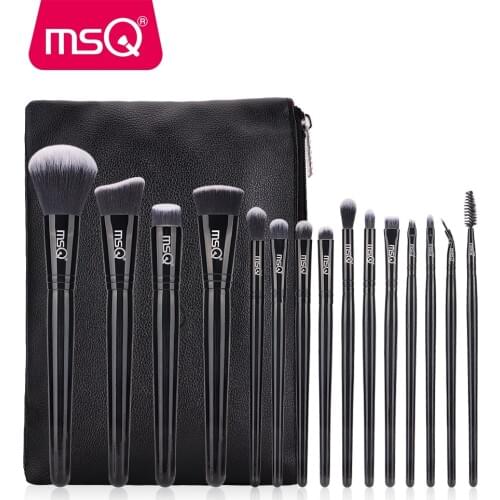 MSQ 15pcs Makeup Brushes Set pincel maquiagem Black Classical Powder Foundation Eyeshadow Make Up Brushes Synthetic Hair