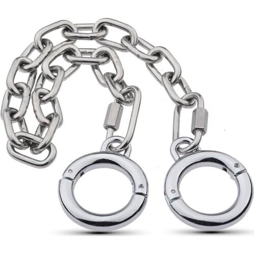 Stainless Steel Metal Chain Toes Cuffs Slave BDSM Torture Bondage Restraints Adult Games Sex Toys For Couples Fetish Erotic