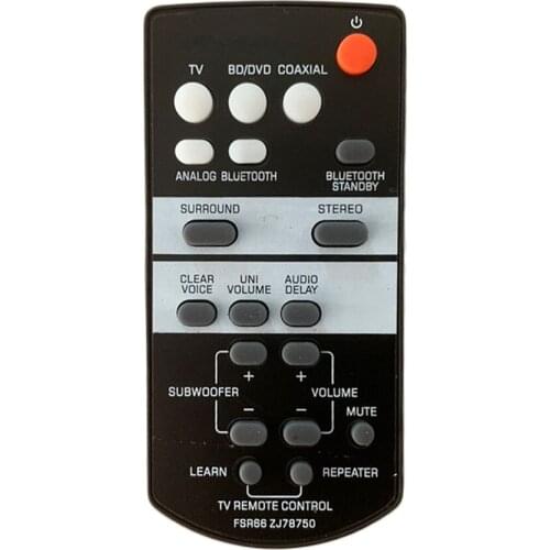 New FSR66 Replacement Remote Control For Yamaha ZJ78750 Sound Bar