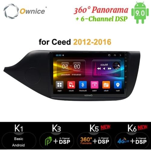 Ownice 8 Core Android 9.0 Car 2Din Radio DVD player carplay 4G 64G 360 camera DSP 4G SPDIF GPS Navi 9" for Kia Ceed 2013-2015