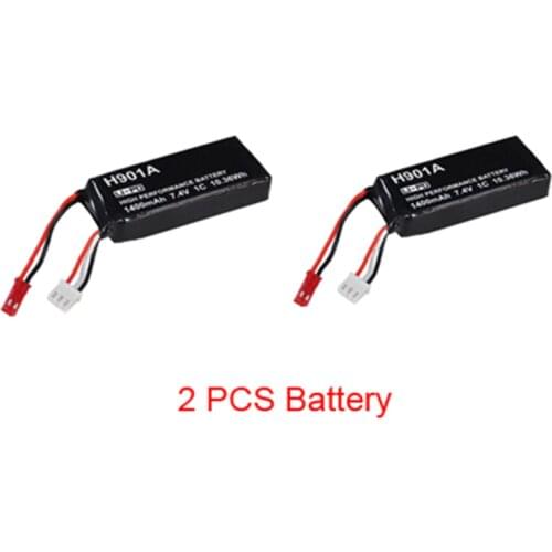 2PCS7.4V 1400mAh Rechargeable Lipo Battery For Hubsan H501S H502S H901A Transmitter Remote Control H501S-25