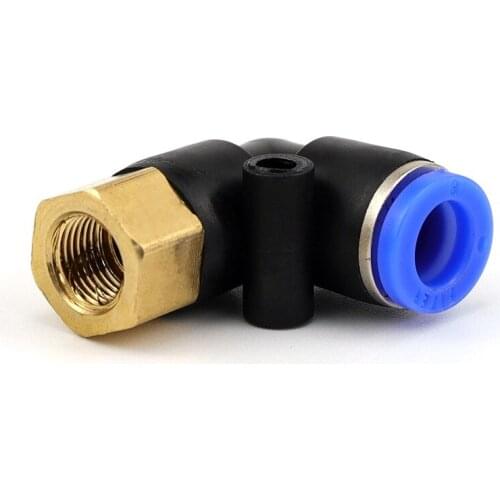 PLF 4 6 8 10 12mm OD Air Hose Tube-M5 1/8" 1/4" 3/8" 1/2" BSPT Threaded Pneumatic Female Elbow Connector Quick Push In Fittings