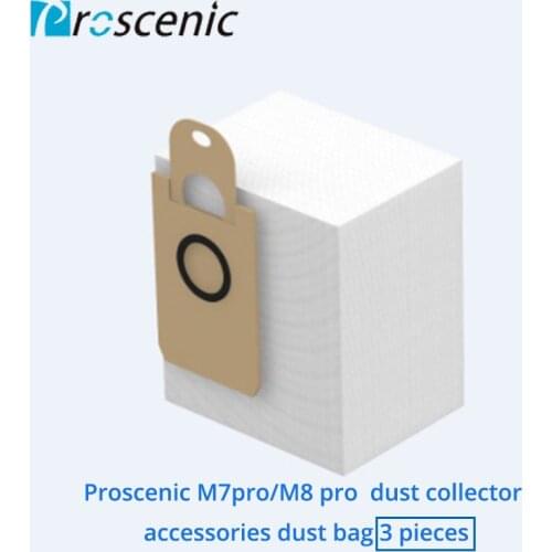 Proscenic M7 pro/M8 pro dust collector accessories dust bag 3 pieces For Proscenic M7 Pro M8 Pro Robot Vacuum Cleaner Sweeper