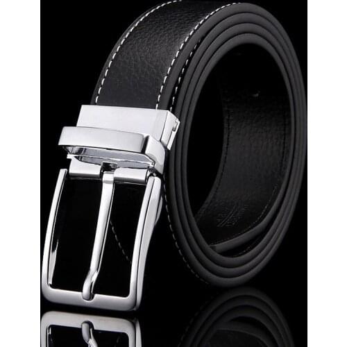 New Cow Genuine Leather Luxury Strap Male Belts for Men New Fashion Classice Vintage Pin Buckle Men Belt High Quality Belts
