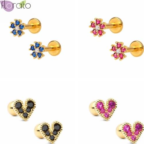 925 Sterling Silver Ear Needle Five Crystal Stud Earrings Exquisite Luxury CZ Piercing Fashion Earring Wedding Birthday Jewelry