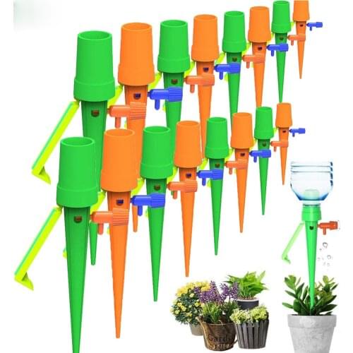 6/12/18PCS Auto Drip Irrigation Watering System Dripper Spike Garden Household Plant Flower Indoor Household Waterer Bottle Drip