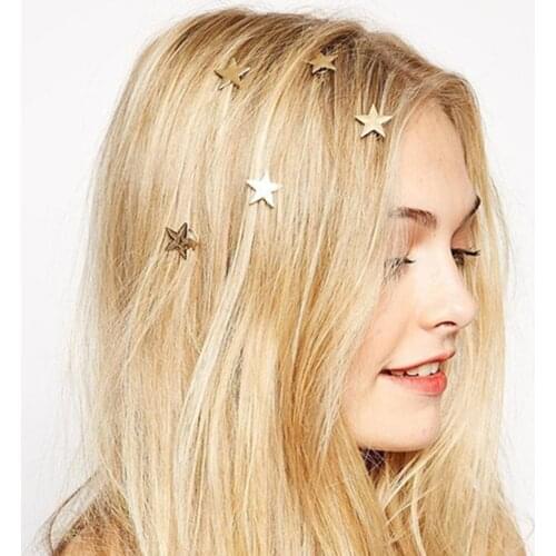 5Pcs Version of Jewelry Cute Personality Wild Hair Ornaments Moon Star Headdress Wedding Hair Comb Bridal Hair Accessories