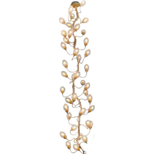 YIYIng Postmodern Personality Living Room Stair Chandelier Creative Fruit Pure Copper Tree Branch Villa Restaurant