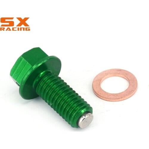 Motorbike CNC Billet Magnetic Oil Drain Plug Bolt For KAWASAKI KX450F KXF450 KXF 450 2006-2015 KLX450R KLX 450R 2008-2013