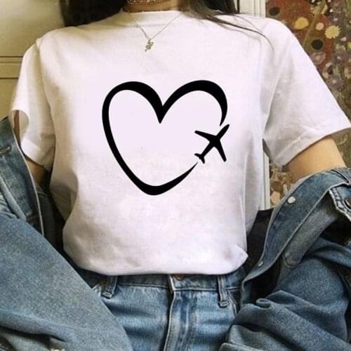 2020 sweet heart woman summer t-shirt Women Casual Harajuku Female T-shirt Vogue T-shirt ladies summer casual street T-shirt