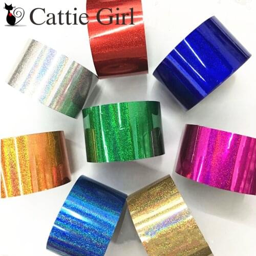 1Roll 120M Laser Crystal Sand Glass Nail Foils Stickers Black Marble Stone Manicure Set for Candy Nail Art Transfer Paper Decal