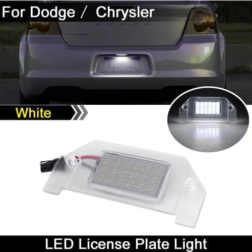 1Pcs For Dodge Dart Challenger Avenger Charger Magnum For Chrysler 200 300 White LED License Plate Light Number Plate Lamp