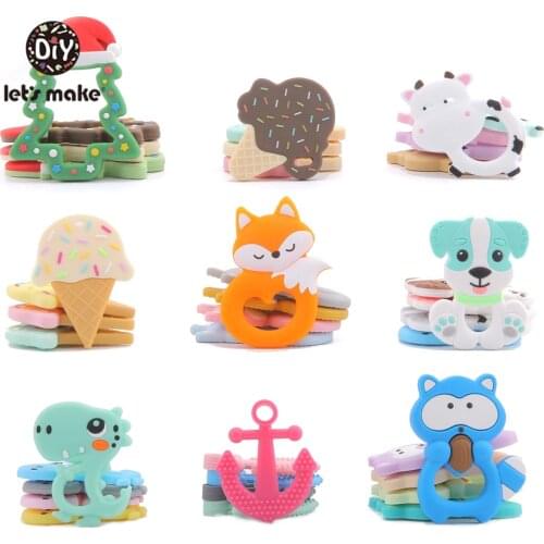 Lets Make Silicone Rabbit Pendant 1PC DIY Baby Jewelry Silicone Animal Sweet Rabbit Make DIY Handmade Silicone Nursing Pendant