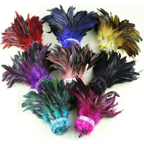 100pcs/lot Cheap Feather 5-8 inch Natural Rooster Feathers for Crafts Diy Chicken Feather Jewelry Plume Decoration Accessories