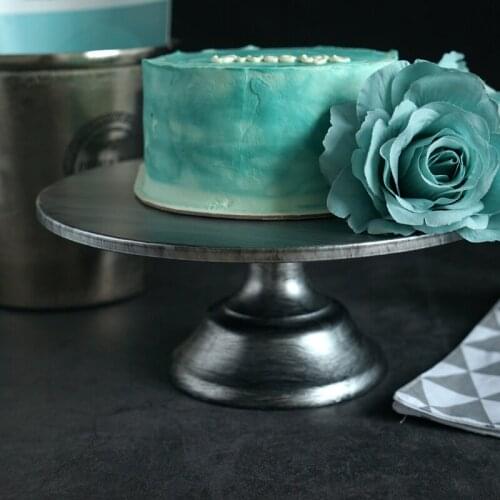 12" silver cake stand for fondant cake decorating tools vintage style wedding backing accessories bakeware Kitchen suppliers