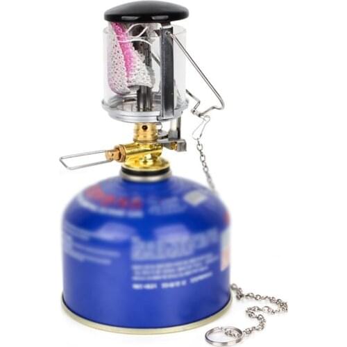 80LUX Butane Lantern Piezoelectric Automatic Ignition Portable Aluminum Gas Light Lantern for Camping, Hiking, Outdoor Use