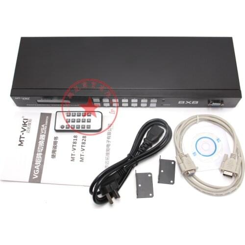 8x8 Professional VGA / Audio Matrix Switch Swicher 8 in 8 out 1U rack DSIP Remote control RS232