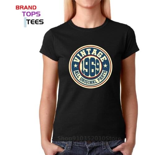 60s Clothing Vintage 1969 All Original Parts T Shirt women Retro Tops Born In 1969 Classic T-Shirt 1963 Birth Year tshirt