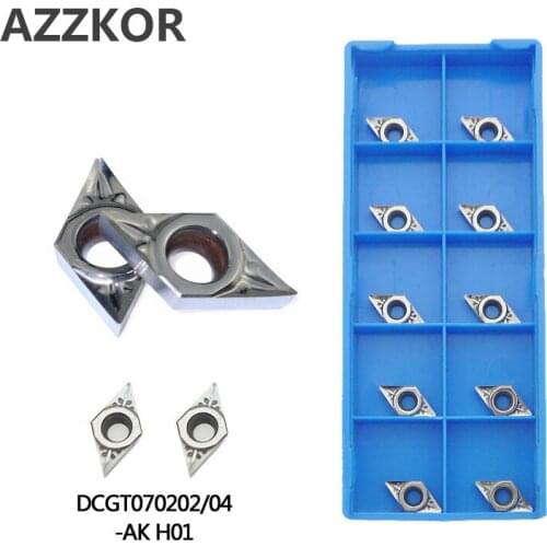 Aluminum Inserts DCGT070204 AK H01 Cutters Cnc Lathe For Metal Turning Tool Machining Center Copper Carbide Inserts DCGT070202