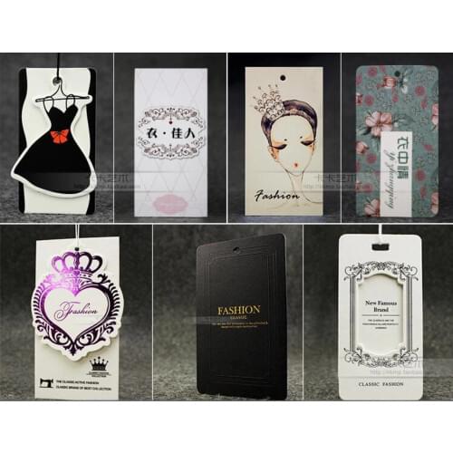 Free design Custom paper hang tags/Clothing printed swing tag/garment tag/Labels for clothes personized logo Custom Printing