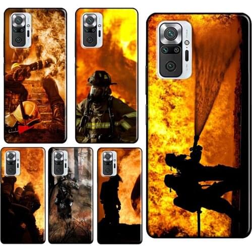 Firefighter Fire Fireman Case For Xiaomi Redmi Note 9 Pro 7 8 8T 9S Note 10 Pro Cover For Redmi 9 9T 9C 9A 8A 7A