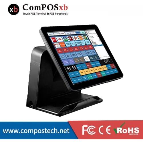ComPOSxb Cashier Register 15 Pos PC All In One For Retail Shop White Black Pos System for Supermarket
