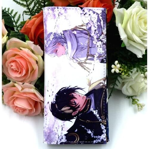 Anime Game Touken Ranbu Online Long Button Wallet Synthetic Leather Purse
