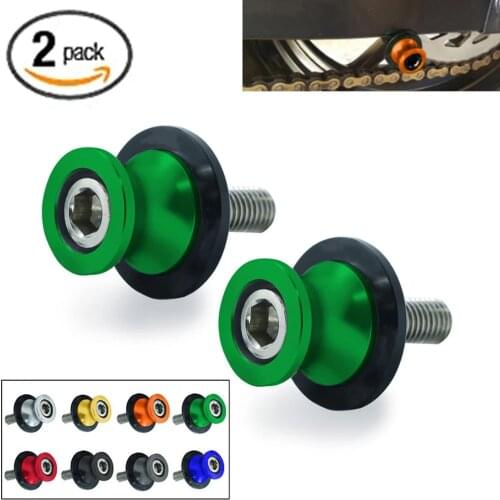 For Kawasaki NINJA 250R 300 400 650R 1000 ZX10R ER6N Z750 Z800 Z900 ER6F 6/8/10mm Swingarm Spools Slider Stand Screws Paddock