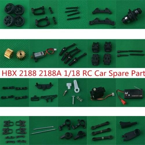 HBX 2188 2188A 1/18 RC Mini drift car spare parts motor servo drive shaft swing arm bumper shock absorber C seat gear box tires