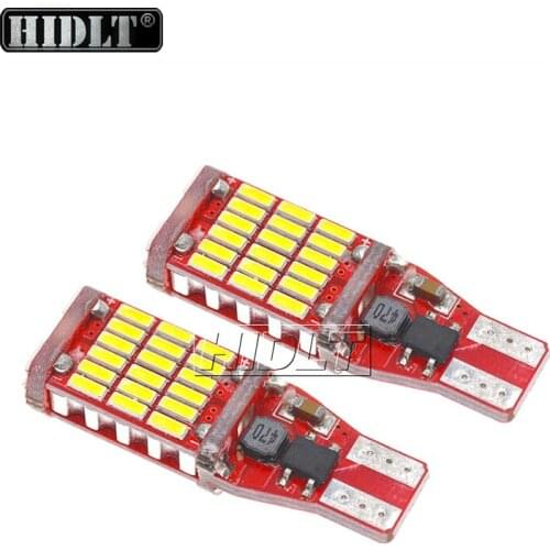 HIDLT 2PCS Super Bright 1200LM White LED Bulbs T15 W16W 1156 BA15S T20 7440 W21W 4014 45SMD LED Turn Signal Reverse Tail Light
