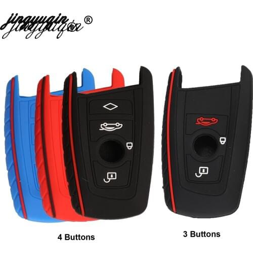Jingyuqin 30pcs For BMW F10 F20 F30 Z4 X1 X3 X4 M1 M2 M3 E90 1 2 3 5 7 SERIES Remote 3/4B New Silicone Key Fob Cover Case