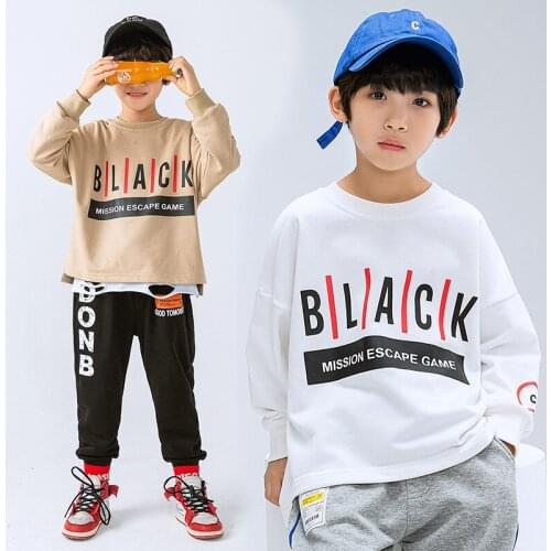 Khaki White Spring Autumn Tops Boys Sweatshirts Jacket Coat Kids Overcoat Outwear Teenager Children clothes High Quality