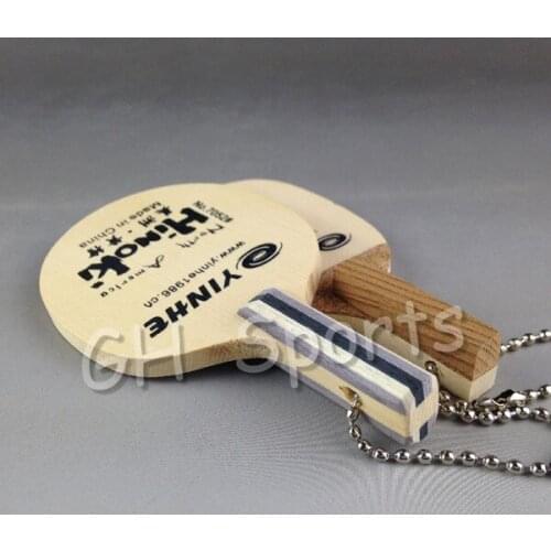 2 Pcs/lot YINHE Mini Table Tennis HINOKI Blade 7052 Funny Collection Keychain Pendant Ping Pong Bat