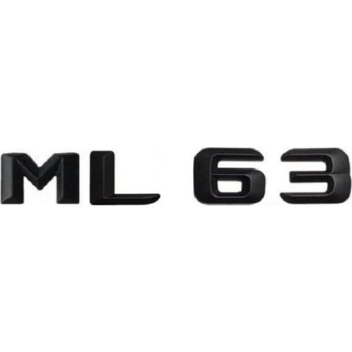 Matt Black " ML 63 " Auto Trunk Rear Letters Words Badge Emblem Letter Decal Sticker for Mercedes Benz ML Class ML63 AMG