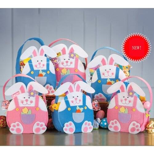 Cute Bunny Easter Gift Bags Child Candy Bag Good Quality Cloth Kids Gift Basket Easte Party Accessories